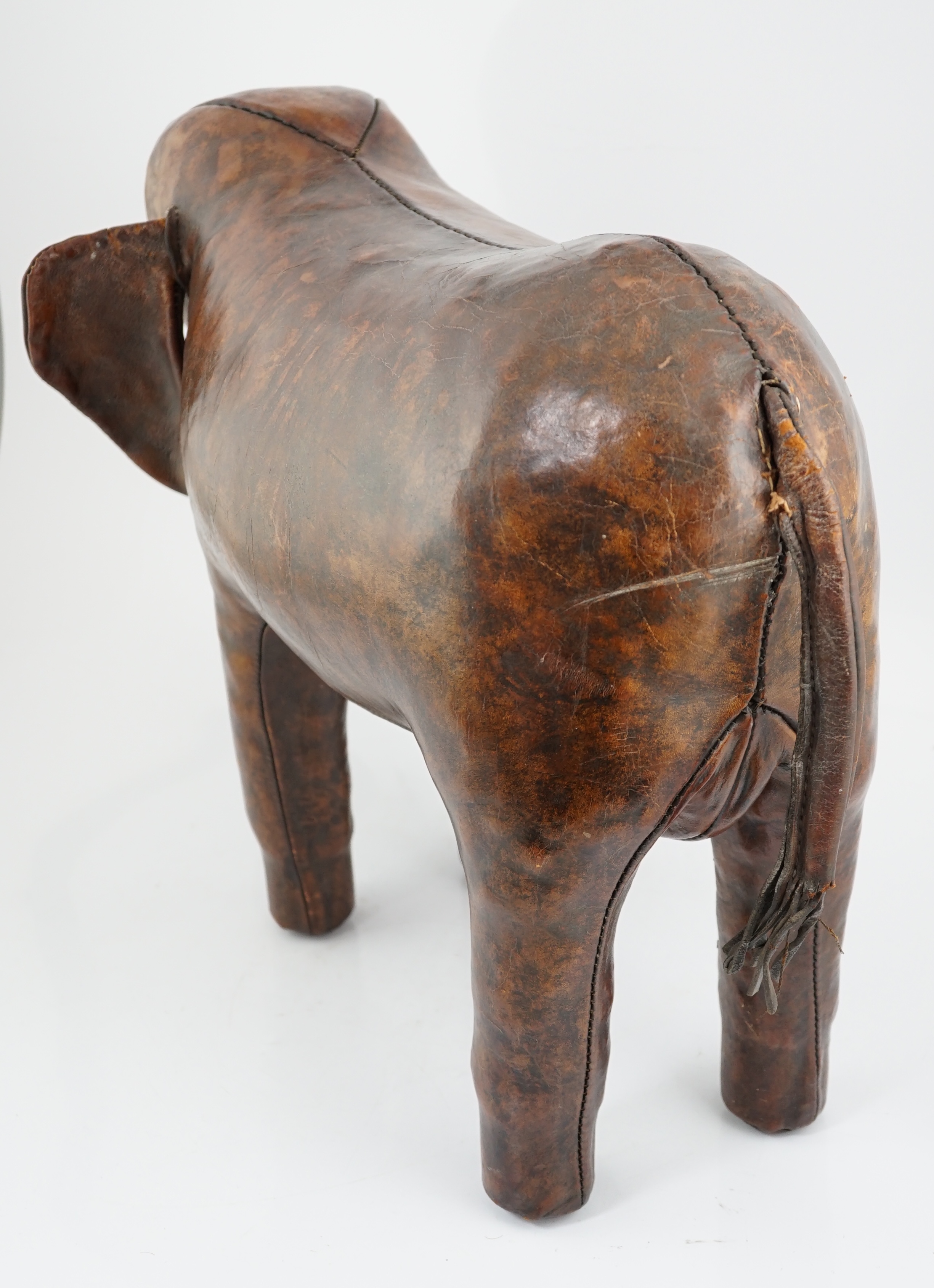 Omersa for Liberty & Co., a brown leather model of an elephant